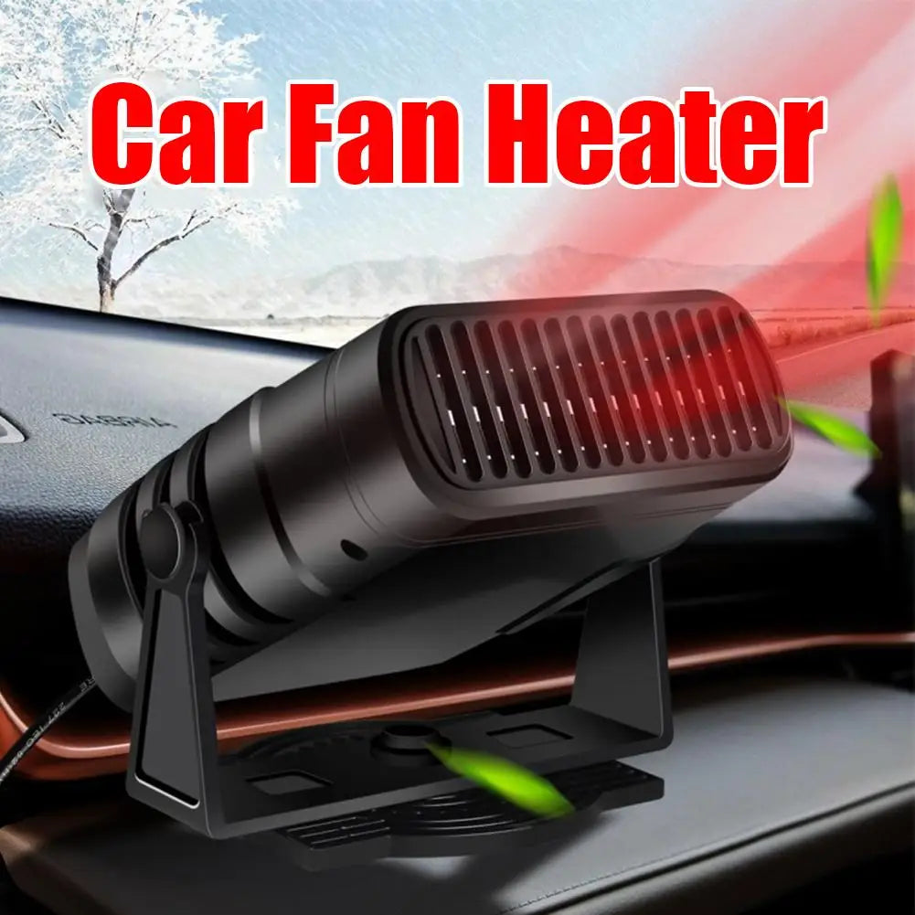 Electric Car Heater & Air Cooler Fan - 120W Demister and Defroster for Windshield Defogging Portable 12V/24V