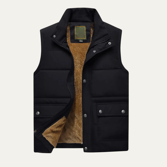 Men's Winter Puffer Vest – Thermal Fleece lined