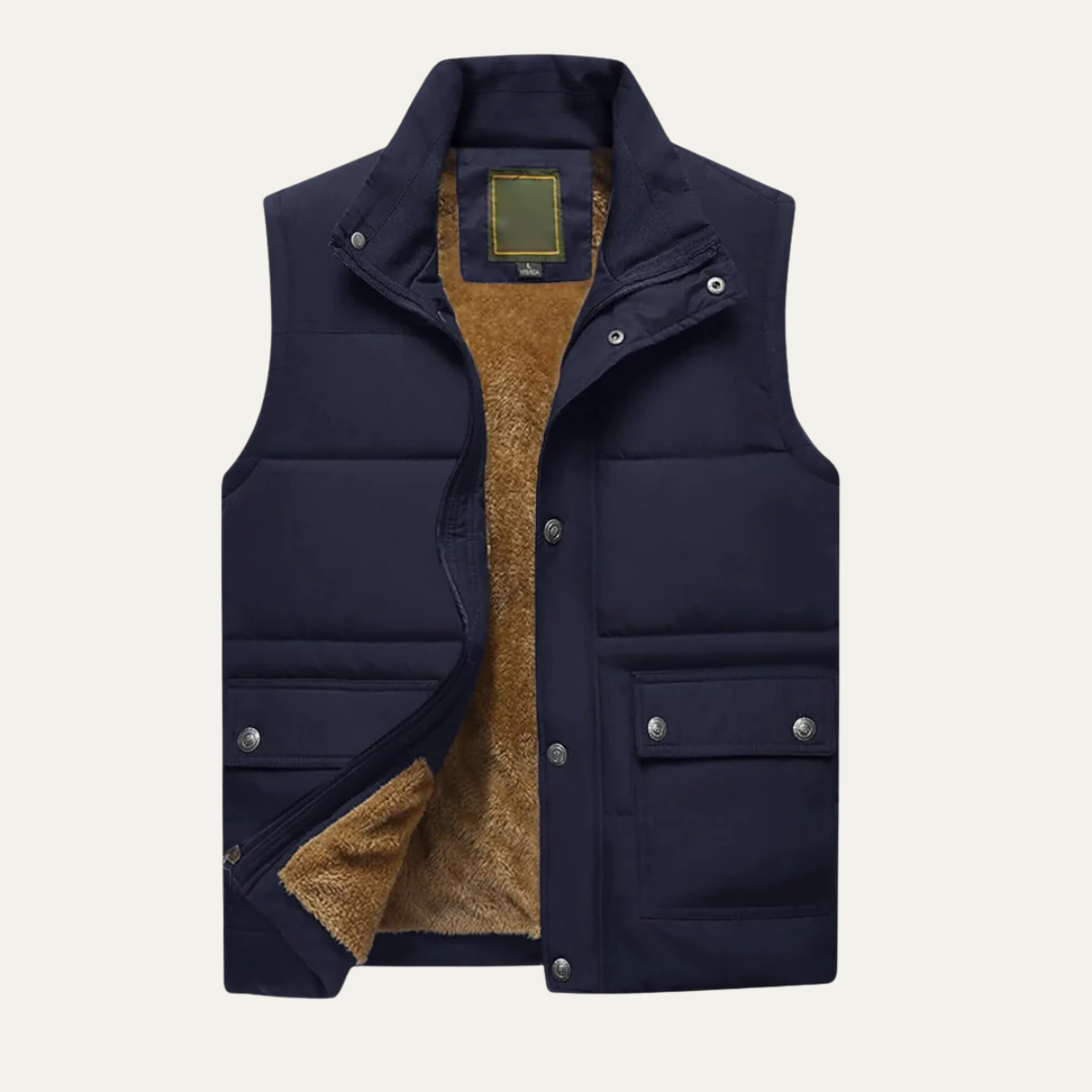 Men's Winter Puffer Vest – Thermal Fleece lined