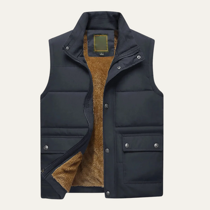 Men's Winter Puffer Vest – Thermal Fleece lined