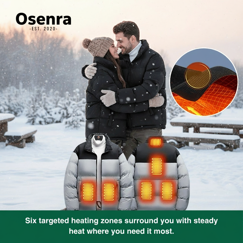 Heated Jacket – 6 Heating Zones, Waterproof Extra Warm for Men and Women