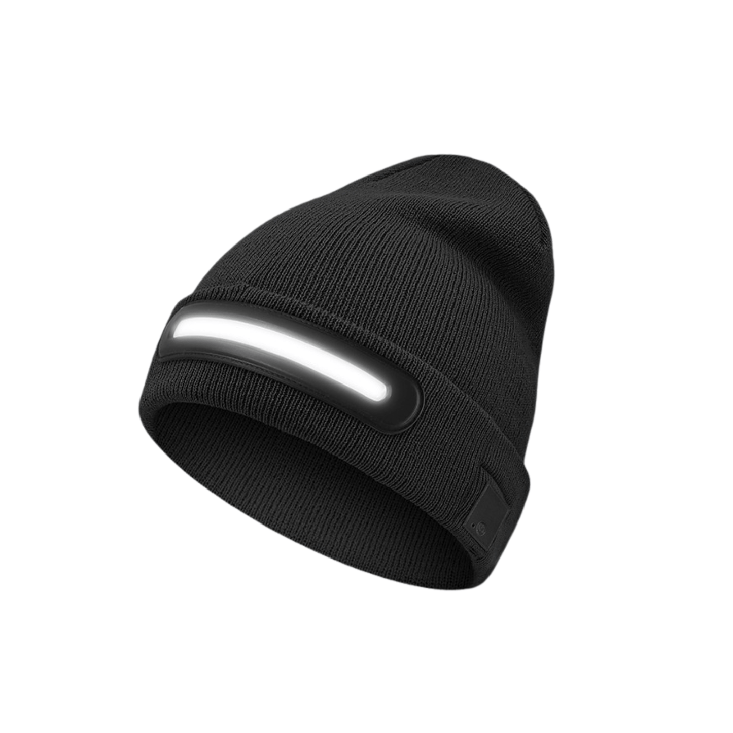 Beanie with LED Light – USB Rechargeable Unisex Winter Hat (Black)