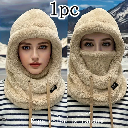 Plush Winter Cap/Balaclava - Warm Plush Ski Mask for Outdoor Use