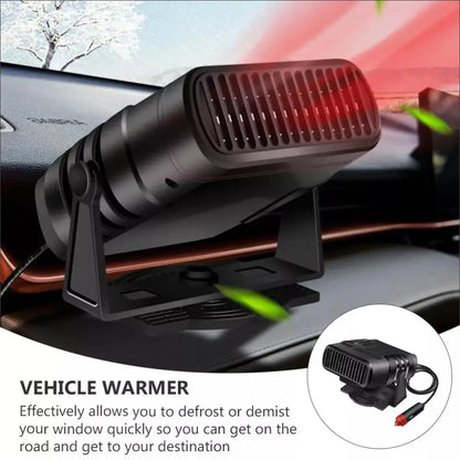 Electric Car Heater & Air Cooler Fan - 120W Demister and Defroster for Windshield Defogging Portable 12V/24V