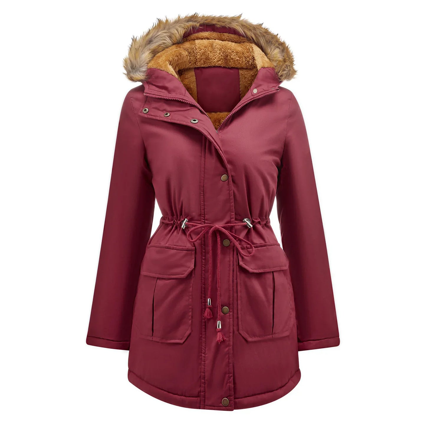Women's Cozy Fleece-Lined Hooded Jacket - Ultimate Winter Warmth Jacket