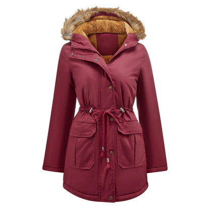Women's Cozy Fleece-Lined Hooded Jacket - Ultimate Winter Warmth Jacket