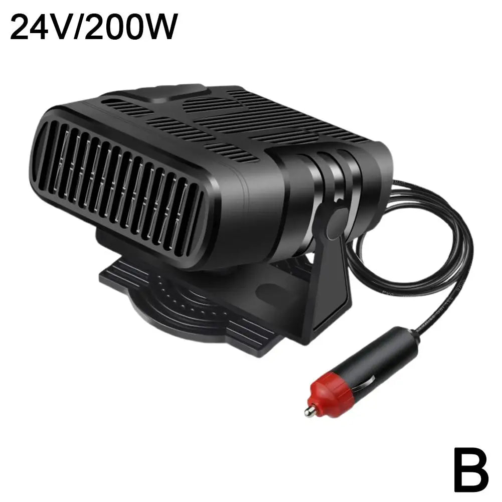 Electric Car Heater & Air Cooler Fan - 120W Demister and Defroster for Windshield Defogging Portable 12V/24V