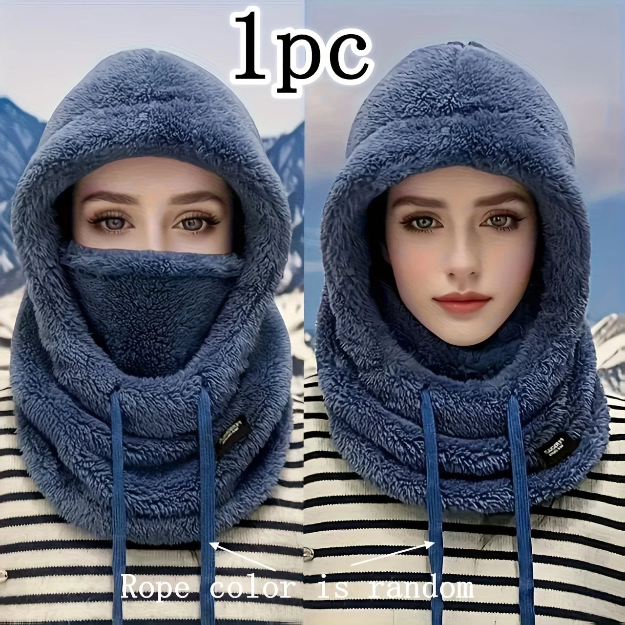 Plush Winter Cap/Balaclava - Warm Plush Ski Mask for Outdoor Use