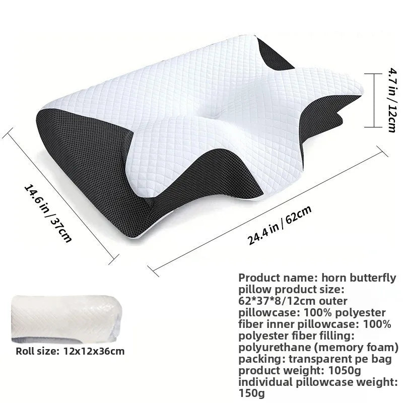 Cervical Neck Pillow - Memory Foam Pillow for Neck & Shoulder Pain Relief