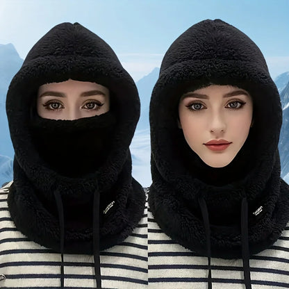 Plush Winter Cap/Balaclava - Warm Plush Ski Mask for Outdoor Use