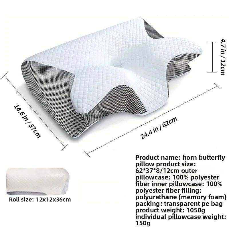 Cervical Neck Pillow - Memory Foam Pillow for Neck & Shoulder Pain Relief