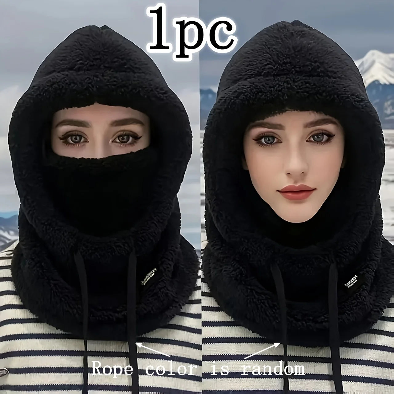 Plush Winter Cap/Balaclava - Warm Plush Ski Mask for Outdoor Use