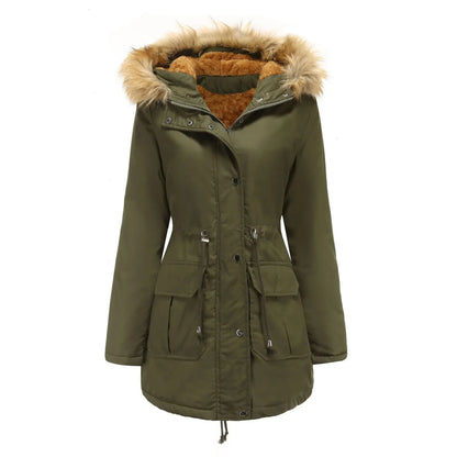 Women's Cozy Fleece-Lined Hooded Jacket - Ultimate Winter Warmth Jacket